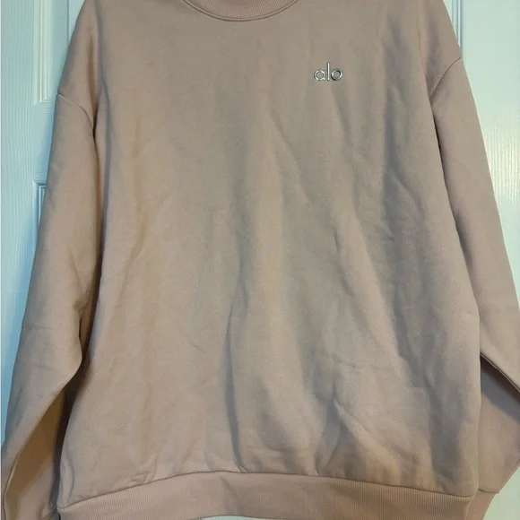 NWT limited, sold-out color ALO Yoga Accolade pullover in pink quartz size M - Picture 6 of 8